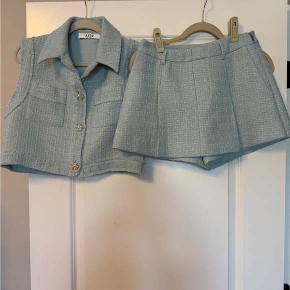 Euc ASTR The Label tweed skort Setsz XS top & small skort - Picture 2 of 2